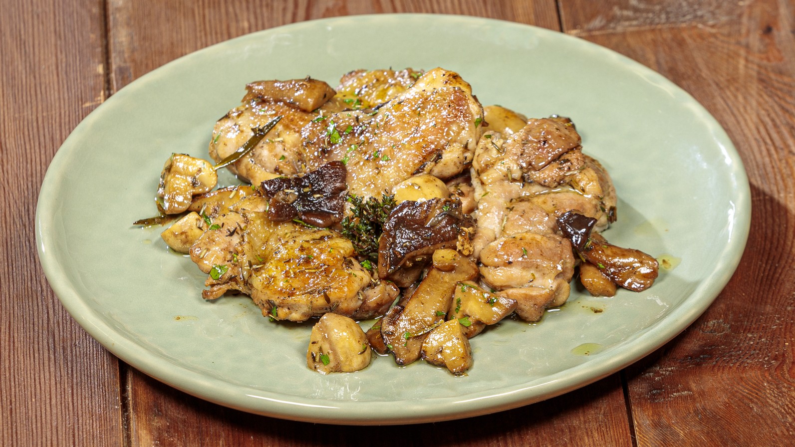 Pollo con i funghi