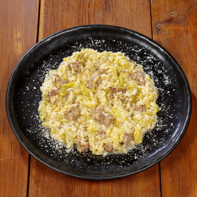 Risotto verza e salsiccia