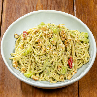 Pasta con pesto di broccoli