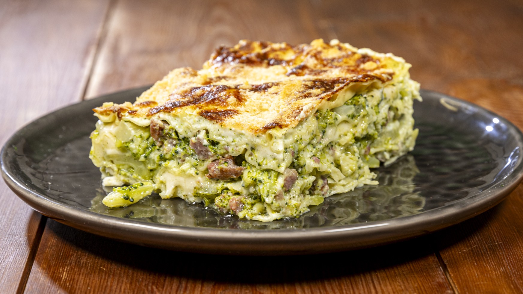 Lasagne broccoli e salsiccia